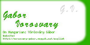 gabor vorosvary business card